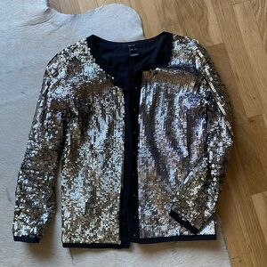 Mango Gold Sequin Blazer